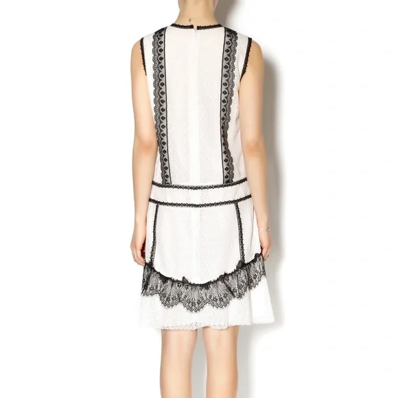 Anna Sui Embroidered Lace Eyelash Embellished Dress Size 8 - Picture 3 of 15